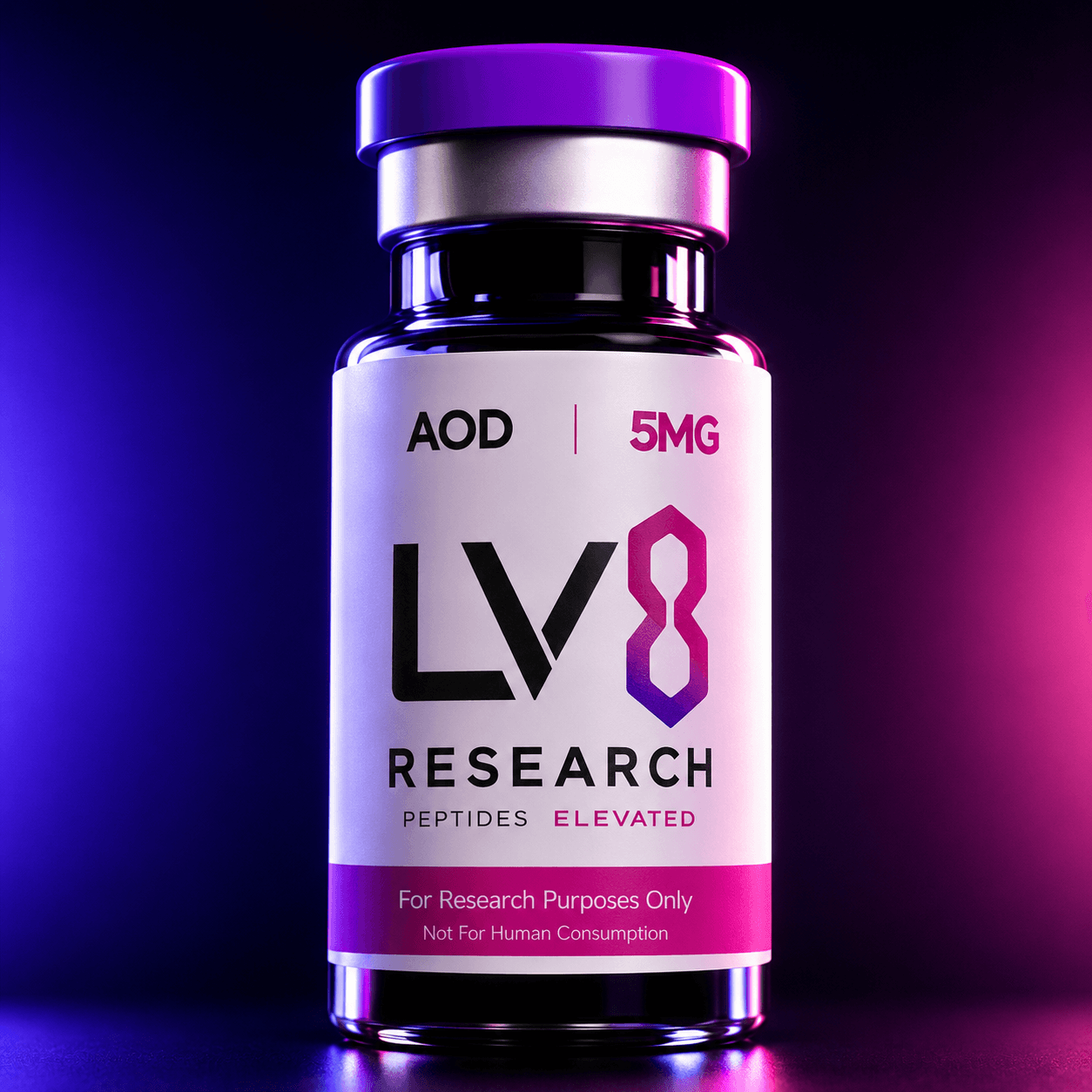 AOD-9604 research vial — LV8