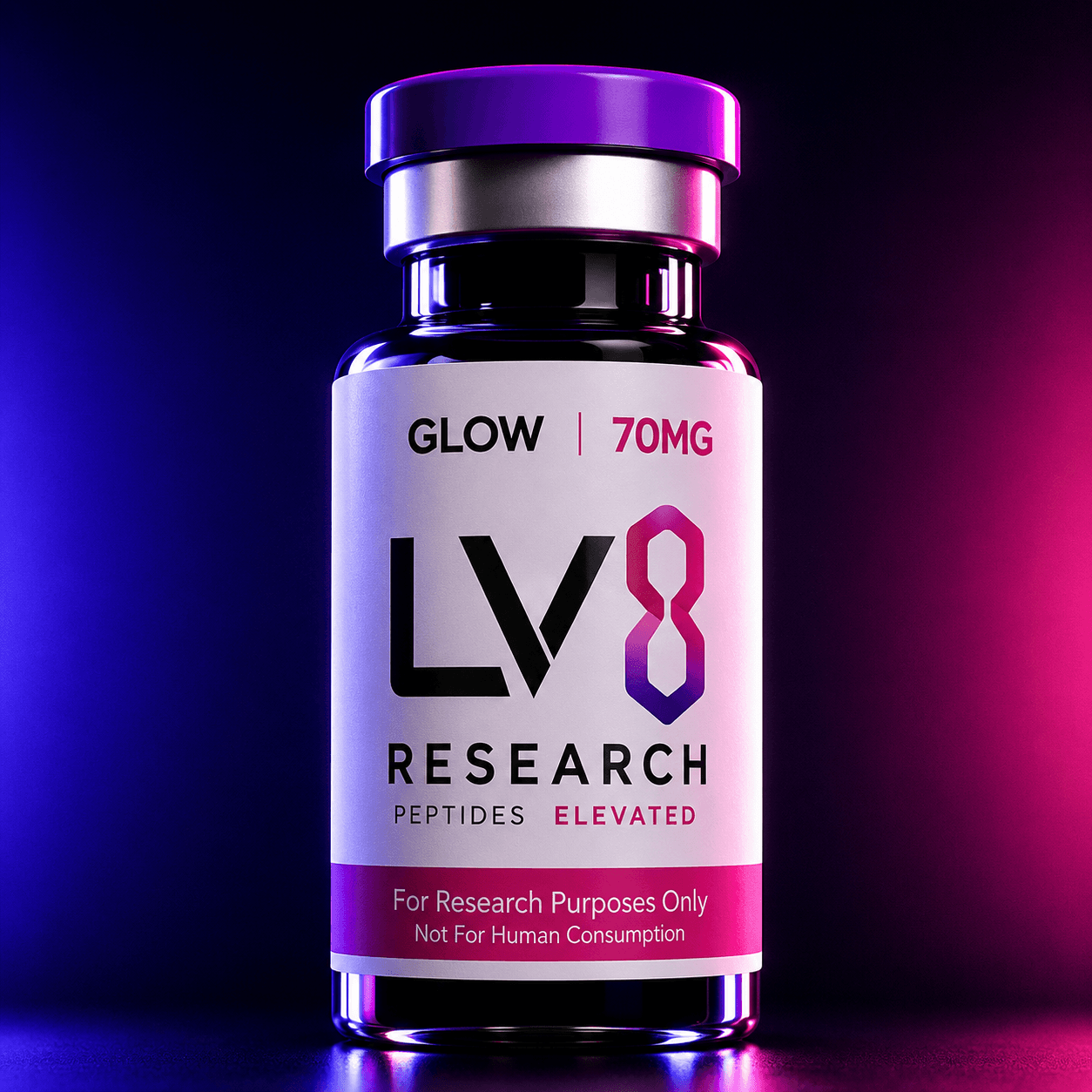 GLOW research vial — LV8