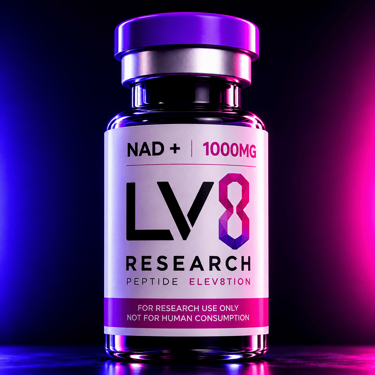 NAD+ research vial — LV8